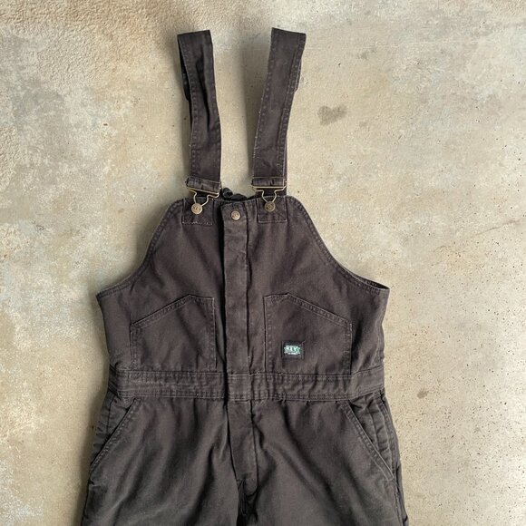 Key Bib Overalls Insulated Black Canvas Men’s Size 34x27 - Picture 4 of 8